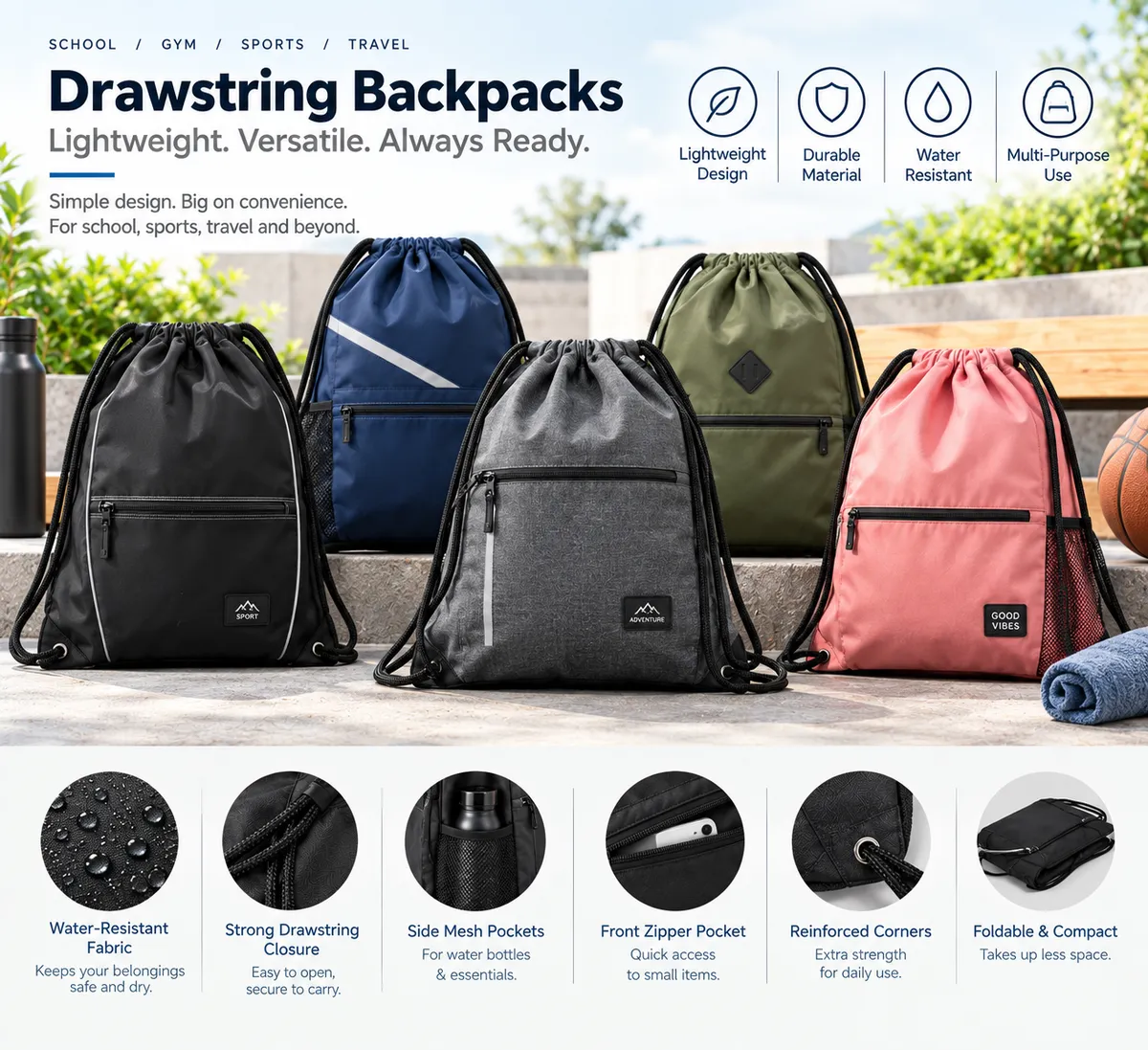 Drawstring Backpacks