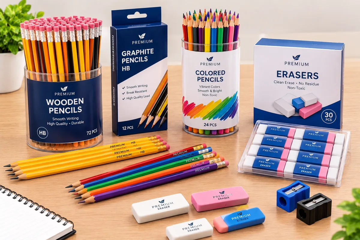 Pencils & Erasers